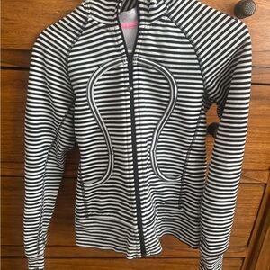 Lululemon scuba hoodie Black and White Striped